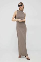 Calvin Klein rochie culoarea maro, maxi, drept PPYX-SUD00O_88X