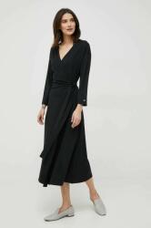 Tommy Hilfiger rochie culoarea negru, midi, drept PPYX-SUD043_99X
