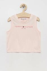 Tommy Hilfiger top din bumbac pentru copii culoarea roz PPYX-TSG0AE_03X