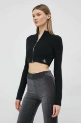Calvin Klein Jeans cardigan din bumbac femei, culoarea negru PPYX-SWD04N_99X