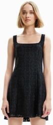Desigual rochie culoarea negru, mini, drept PPYX-SUD18A_99X