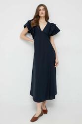 Tommy Hilfiger rochie din bumbac culoarea albastru marin, maxi, evazati PPYX-SUD1NR_59X