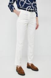 Tommy Hilfiger pantaloni femei, culoarea alb, drept, medium waist PPYX-SPD0PB_01X