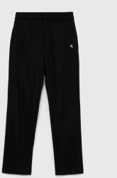 Calvin Klein pantaloni copii culoarea negru, neted PPYX-SPB005_99X