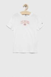 Tommy Hilfiger tricou de bumbac pentru copii culoarea alb PPYX-TSG0AD_00X