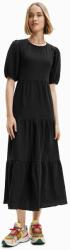 Desigual rochie culoarea negru, midi, evazati PPYX-SUD18G_99X (23SWVW45)