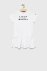 Tommy Hilfiger rochie din bumbac pentru copii culoarea alb, mini, drept PPYX-SUG094_00X