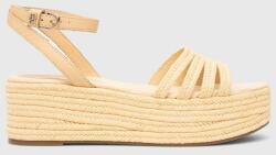 Tommy Hilfiger sandale ESSENTIAL FLATFORM SANDAL femei, culoarea galben, toc pana, FW0FW07161 PPYX-OBD0IJ_10X