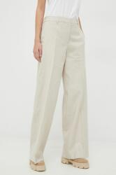 Calvin Klein pantaloni din in culoarea bej, lat, high waist PPYX-SPD01Z_80X