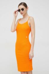 Calvin Klein rochie culoarea portocaliu, mini, mulata PPYX-SUD16J_23X