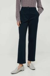 Tommy Hilfiger pantaloni femei, culoarea albastru marin, drept, high waist PPYX-SPD018_59X