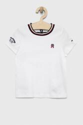 Tommy Hilfiger tricou de bumbac pentru copii culoarea alb, cu imprimeu PPYX-TSB09A_00X