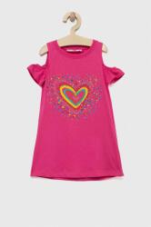 Desigual rochie din bumbac pentru copii culoarea roz, mini, drept PPYX-SUG0H0_42X