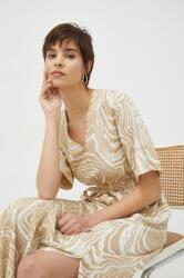 Calvin Klein rochie culoarea bej, maxi, evazati PPYX-SUD05K_08A