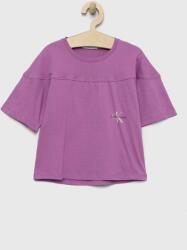 Calvin Klein tricou de bumbac pentru copii culoarea violet PPYX-TSG013_40X