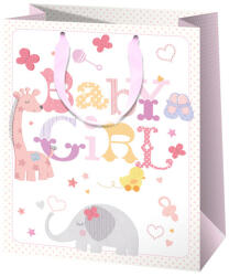 Cardex Exkluzív közepes Baby Girl ajándéktáska 18x23x10cm (29252) - jatekshop