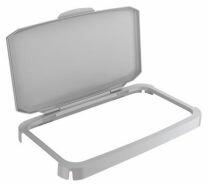 DURABLE Capac cu balamale pentru coșul de gunoi DURABIN 60 cu ramă, gri Cos de gunoi