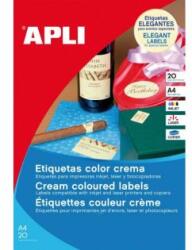 APLI Etichete colorate 210x297mm APLI A4 20 coli crem