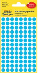 Avery Etikett címke, o8mm, jelölésre, 104 címke/ív, 4 ív/doboz, Avery kék (3011) - tonerpiac