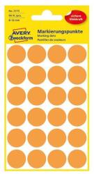 AVERY Etikett címke, o18mm, jelölésre, neon 24 címke/ív, 4 ív/doboz, Avery narancssárga (3173)