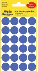 Avery Etikett címke, O18mm, visszaszedhető, 24 címke/ív, 4 ív/doboz, Avery indigó kék (3596) - tonerpiac