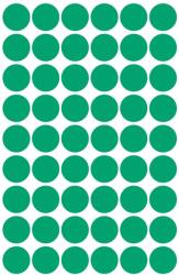 Avery Etikett címke, o12mm, jelölésre, 54 címke/ív, 5 ív/doboz, Avery zöld (3143)