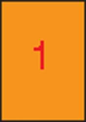 APLI Etikett, 210x297 mm, színes, APLI, neon narancs, 100 etikett/csomag (11748) - tonerpiac