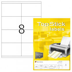 TopStick 105*70 mm TopStick A4 íves etikett címke, fehér színű (100 ív/doboz) (TOPSTICK-8770) - dunasp