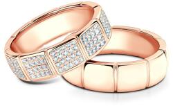 SAVICKI esküvői karikagyűrűk: fekete arany, félköríves, 5, 4 mm, gyémántok - savicki - 742 920 Ft