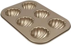 Muffin forma, kagyló, fém, 6 db-os, 26x18 cm