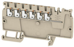 Weidmüller 2503910000 AAP11 1.5 LI OR Moduláris elosztó sorkapcsok, PUSH IN, 1.5 mm2; , 500 V, 17.5 A, Sötétbézs (2503910000)