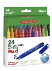 Alpino Carioca lavabila, 24 culori/cutie, ALPINO Maxi (MS-AR000007N) - officegarage