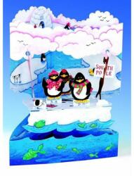 Santoro Felicitare de iarna 3D Swing Cards, Pinguini (SC075)