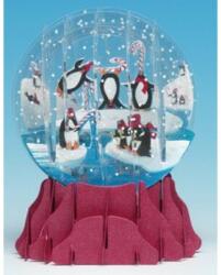 Popshots Felicitare 3D tip glob, Pinguini (3017)