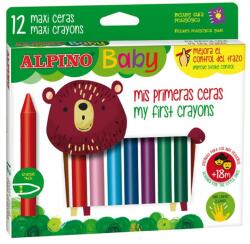 Alpino Creioane cerate, 12 culori/set, ALPINO Baby (MS-DA000060) - officegarage