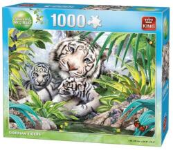 King Puzzle 1000 piese Tigru Siberian alb (KG05486) Puzzle