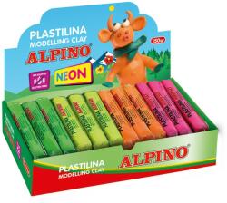 ALPINO Display plastilina fluorescenta, 12 x 150gr. /display, ALPINO - 6 culori asortate (MS-DP000918FL) - officegarage