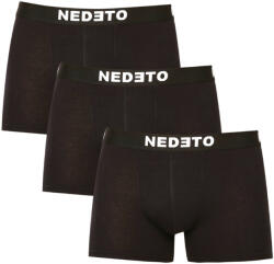 Nedeto 3PACK boxeri bărbați Nedeto negri (3NDTB001-brand) M (170514)
