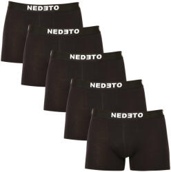 Nedeto 5PACK boxeri bărbați Nedeto negri (5NDTB001-brand) XXL (170513)