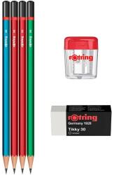 rOtring Set 4 creioane grafit Rotring, HB, radiera Tikky30, ascutitoare (R-509848)