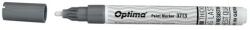 Optima Marker cu vopsea Optima Paint 3713, varf rotund 2.0mm, grosime scriere 1-2mm, argintiu (OP-37131221)
