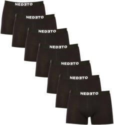 Nedeto 7PACK boxeri bărbați Nedeto negri (7NDTB001-brand) XXL (170512)