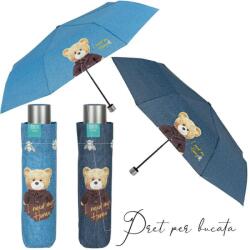 Perletti Mini Umbrela ploaie pliabila model denim Teddy Bear (PTT26205)