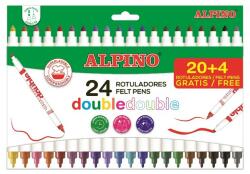 Alpino Carioca lavabila, 24 culori/cutie, vaft 2mm/4.5mm, ALPINO Double Double - culori clasice (MS-AR002058N)