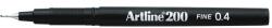 Artline Liner ARTLINE 200, varf fetru 0.4mm - negru (EK-200-BK) - officegarage