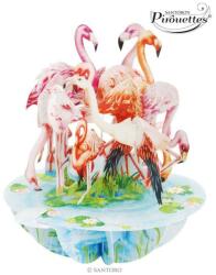 Santoro Felicitare 3D Pirouettes Santoro, Flamingo (PS056)