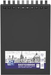Oxford Caiet pentru schite A5, OXFORD Sketchbook, 96 file, 100g/mp, coperta carton rigida, negru (OX-400152622)