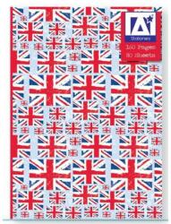 A Series Caiet A5, 80 file, coperti cartonate, model steag Marea Britanie (UJUK)