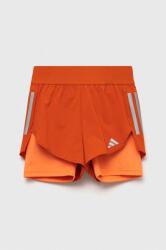 adidas gyerek rövidnadrág G RUN 2in1 SHO narancssárga, nyomott mintás, állítható derekú - narancssárga 116