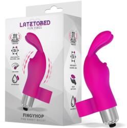LATETOBED Fingyhop Vibrating Bullet with Rabbit Silicone Pink Vibrator
